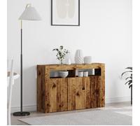 Buffet Moderne - vidaXL - Éclairage LED - Bois Ancien - 116 cm