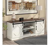 Buffet - MODERNLUXE - 150x40x60cm - 2 portes coulissantes - étagères réglables - style industriel - blanc