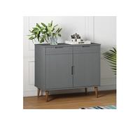 Buffet MOLDE Gris 90x40x80 cm Bois massif de pin