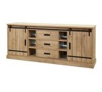 Buffet Multi-Rangements Industriel avec Leds - CEDRA - ALTOBUY Marron G