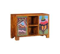 Buffet multicolore 90x35x60 bois massif d acacia