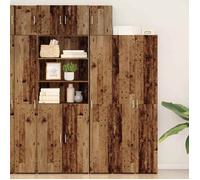 Buffet mural rectangulaire Vidaxl style campagne bois ancien 1 porte 30 x 42,5 x 40 cm