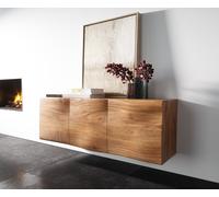 Buffet New Live-Edge 145 cm acacia naturel 3 portes fixation murale