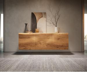 Buffet New Live-Edge 145 cm chêne naturel 3 portes flottantes