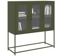 Buffet noir 100,5x39x107 cm acier laminé à froid meuble de rangement vidaXL