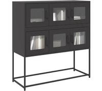 Buffet noir 100,5x39x107 cm acier laminé à froid Noir G