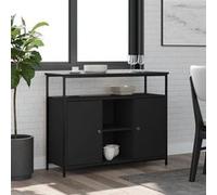 vidaXL Buffet noir 100x35x80 cm bois d'ingénierie 835499