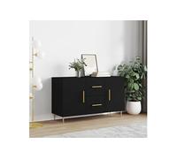 Vidaxl Buffet Noir 100x36x60 Cm Bois D'ingénierie Marron