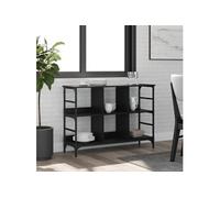 Buffet noir 102x32x73,5 cm bois d ingénierie