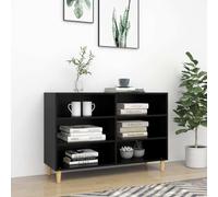 Buffet noir 103,5x35x70 cm bois composite