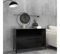 Buffet noir 104x35x70 cm bois composite