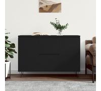 Buffet noir 104x35x70 cm bois composite