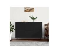 Buffet noir 104x35x70 cm bois d'ingénierie