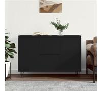 Vidaxl Buffet Noir 104x35x70 Cm Bois D'ingénierie Marron