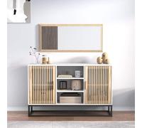 Buffet noir 105x30x65 cm bois d'ingénierie armoire armoire latérale vidaXL