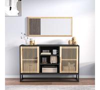 Buffet noir 105x30x65 cm bois d'ingénierie armoire armoire latérale vidaXL