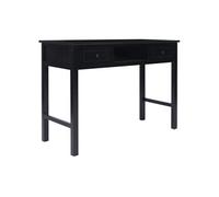 Vidaxl Buffet Noir 108x45x76 Cm Bois De Paulownia Massif Marron