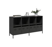 vidaXL Buffet noir 135x39x73,5 cm acier laminé à froid