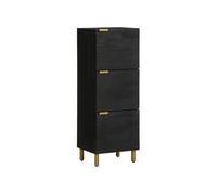 Buffet noir 40x33x110 cm bois d ingénierie