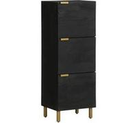 Buffet noir 40x33x110 cm bois d ingénierie