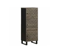 vidaXL Buffet noir 40x33x110 cm bois de manguier massif