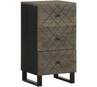 Vidaxl Buffet Noir 40x33x75 Cm Bois Massif De Manguier Marron