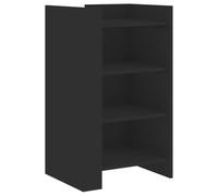 Buffet noir 45x35x75 cm bois d'ingénierie