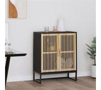 vidaXL Buffet noir 60x30x75 cm bois d'ingénierie