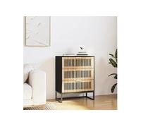 Buffet noir 60x30x75 cm bois d'ingénierie352113