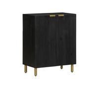 Buffet noir 60x33x75 cm bois d ingénierie