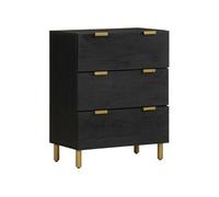 Buffet noir 60x33x75 cm bois d ingénierie