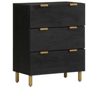 Buffet noir 60x33x75 cm bois d'ingénierie meuble de rangement vidaXL