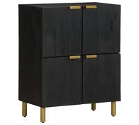 Buffet noir 60x33x75 cm bois d'ingénierie meuble de rangement vidaXL