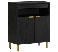 Vidaxl Buffet Noir 60x33x75 Cm Bois D'ingénierie Marron