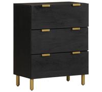 Vidaxl Buffet Noir 60x33x75 Cm Bois D'ingénierie Marron