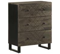 vidaXL Buffet noir 60x33x75 cm bois massif de manguier