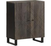 Buffet noir 60x33x75 cm bois massif de manguier Noir G