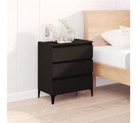 Vidaxl Buffet Noir 60x35x70 Cm Bois D'ingénierie Marron