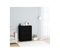 Buffet Noir 60x35x76 cm Bois d ingénierie