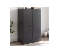 vidaXL Buffet haut 841661 – Noir en acier 67 x 39 x 107 cm