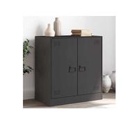 Vidaxl Buffet Noir 67x39x73 Cm Acier Noir