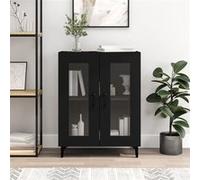 Vidaxl Buffet Noir 69,5x34x90 Cm Bois D'ingénierie Multicolore