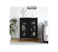 Vidaxl Buffet Noir 69,5x34x90 Cm Bois D'ingénierie Multicolore