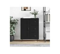 Vidaxl Buffet Noir 69,5x34x90 Cm Bois D'ingénierie Multicolore