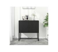 Buffet Noir 75x35x75 cm Acier