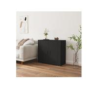 Vidaxl Buffet Noir 80x33x70 Cm Bois D'ingénierie Marron