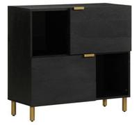 vidaXL Buffet noir 80x33x75 cm bois d'ingénierie