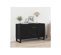 vidaXL Buffet bas Chêne noir 2 portes 100x36x60 cm Finition mate Contemporain