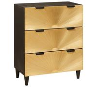 Buffet Noir et or 60 x 33 x 75 cm bois de manguier massif vidaXL