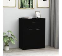 Buffet noir - vidaXL - 60x30x75 cm - 2 portes et 1 tiroir